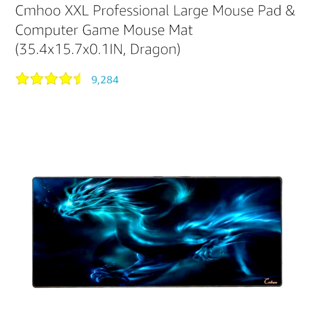 NIB: XXL Professional Large Mouse 🐁 Pad/Computer Game 🎮 Mouse 🪤 Mat (Dragon)